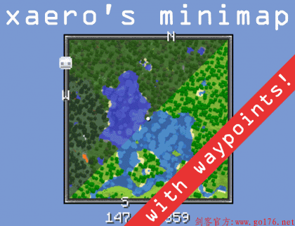 【我的世界mod】清新范小地图 Xaeros Minimap Mod 1.10/1.9/1.8/1.7