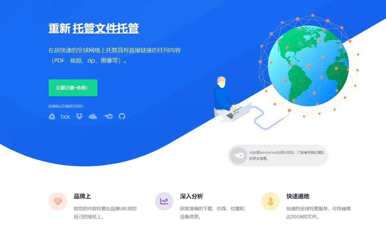 Fast.io – 免费的网盘空间，支持自定义域名，支持OneDrive/Github等