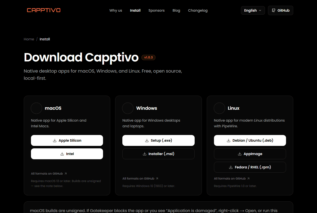 capptivo 官网下载页