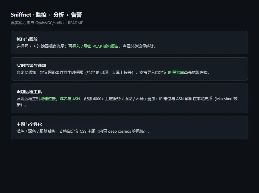 Sniffnet 网络监控：像看水表一样看懂自家网络在跟谁通信-剑客网-第5张图片