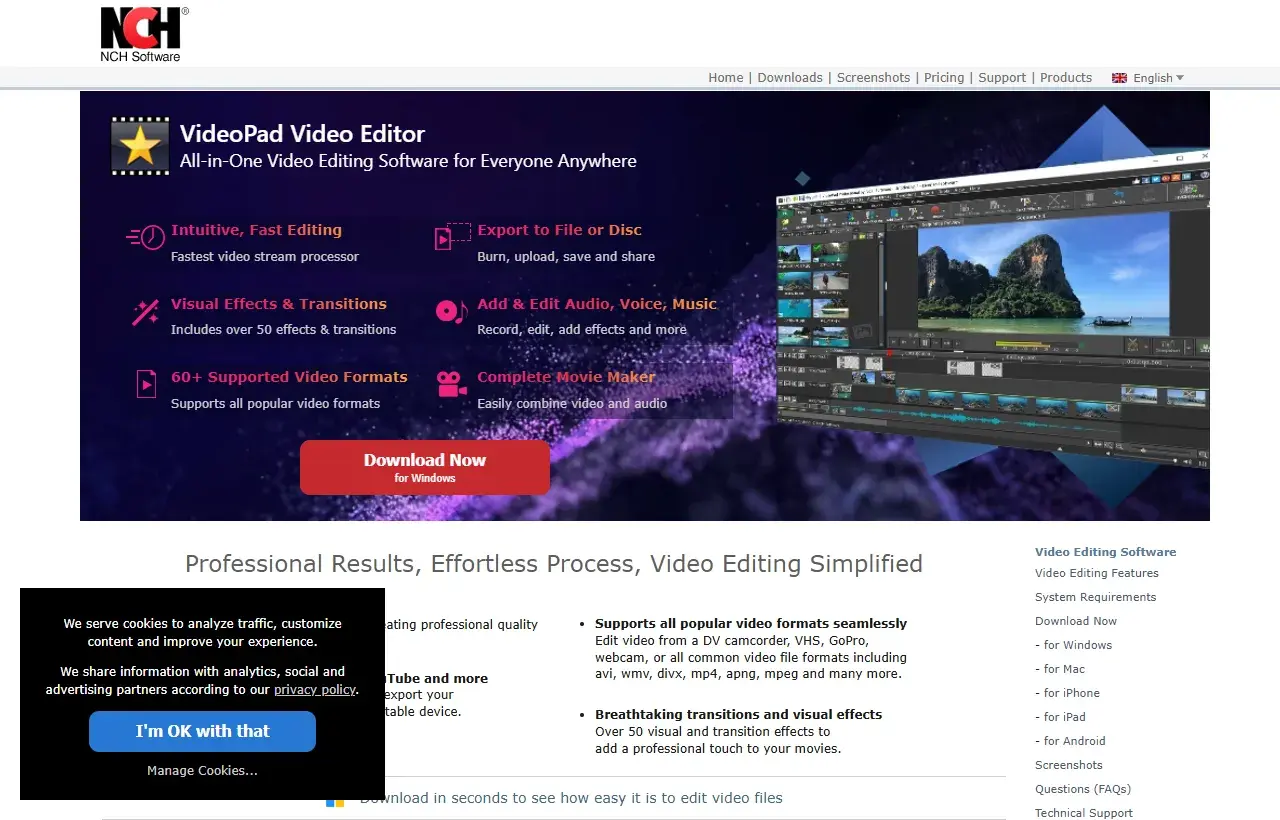 VideoPad 视频编辑器