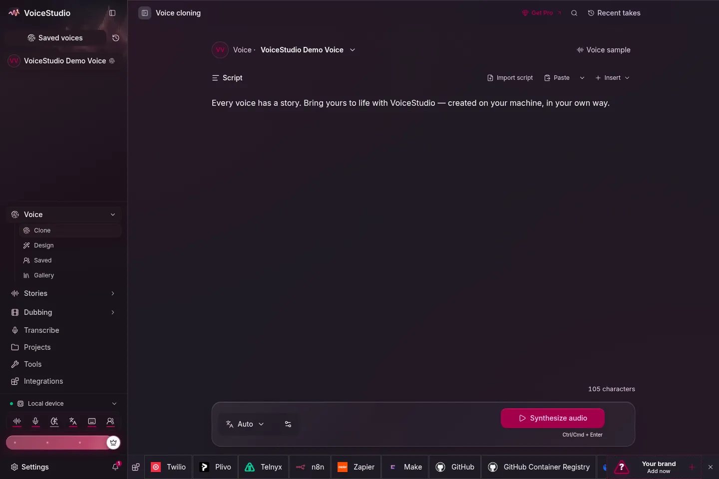 VoiceStudio:本地免费平替 ElevenLabs 配音-剑客网-第4张图片 VoiceStudio:本地免费平替 ElevenLabs 配音-剑客网-第4张图片