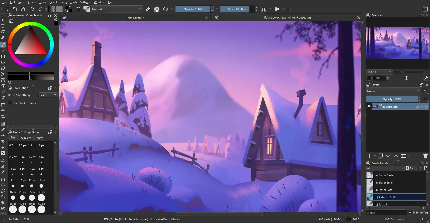 Krita 绘画:免费开源的专业数字绘画软件-剑客网-第5张图片 Krita 绘画:免费开源的专业数字绘画软件-剑客网-第5张图片