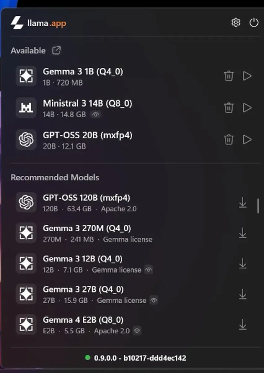 Llama for Windows：Windows 11 托盘里一键跑本地大模型-剑客网-第5张图片