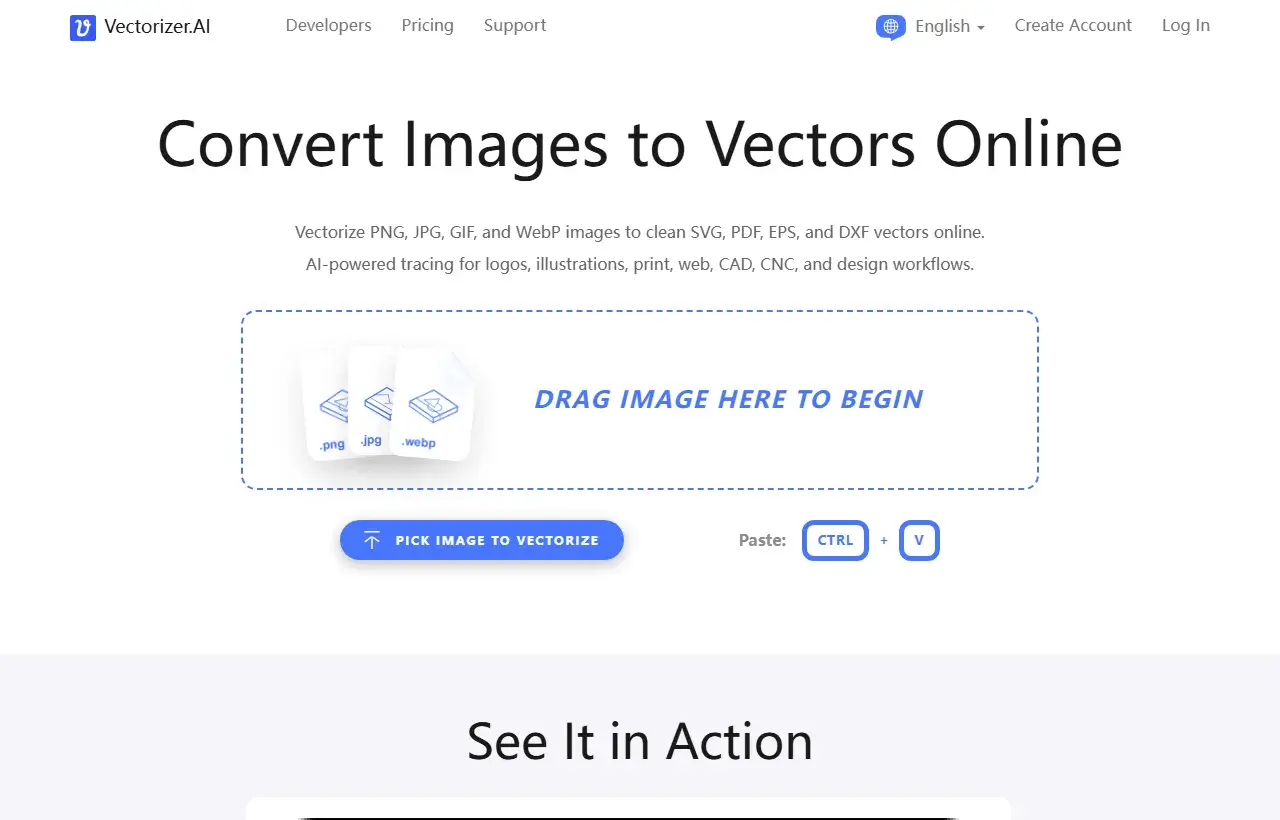 Vectorizer.AI:把位图一键转成 SVG 矢量图的在线工具