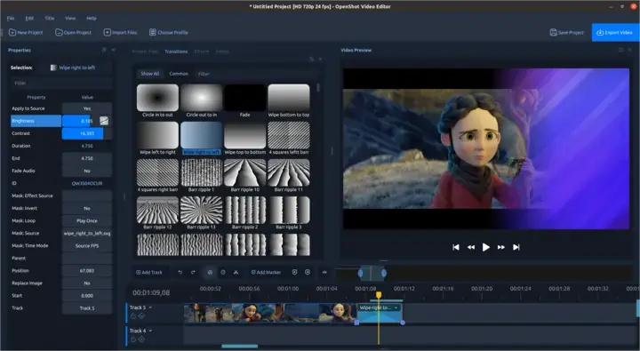 OpenShot 剪视频:免费开源,拖拽即刻出片-剑客网-第6张图片 OpenShot 剪视频:免费开源,拖拽即刻出片-剑客网-第6张图片