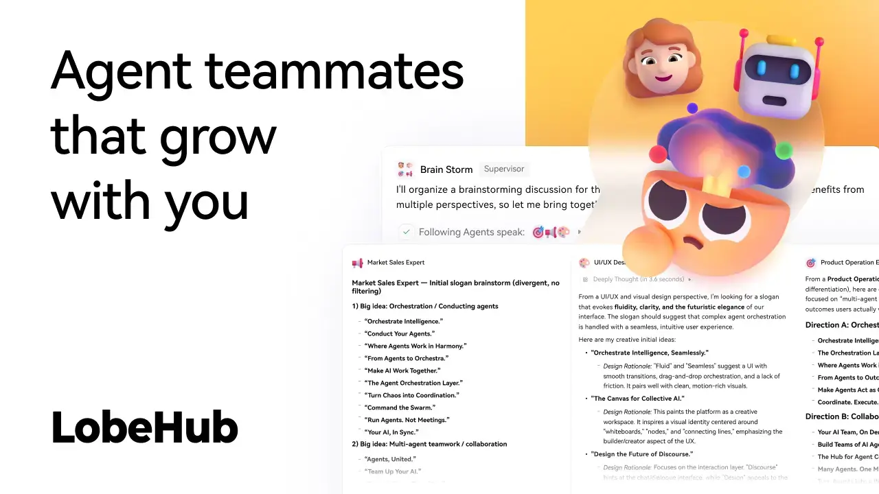 LobeHub：把一群 AI 助手编成 7×24 干活的团队-剑客网-第4张图片