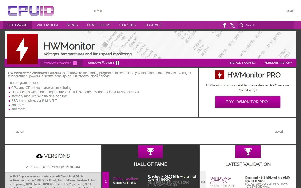 HWMonitor 硬件监控：CPU 显卡温度风扇一眼看清-剑客网-第3张图片