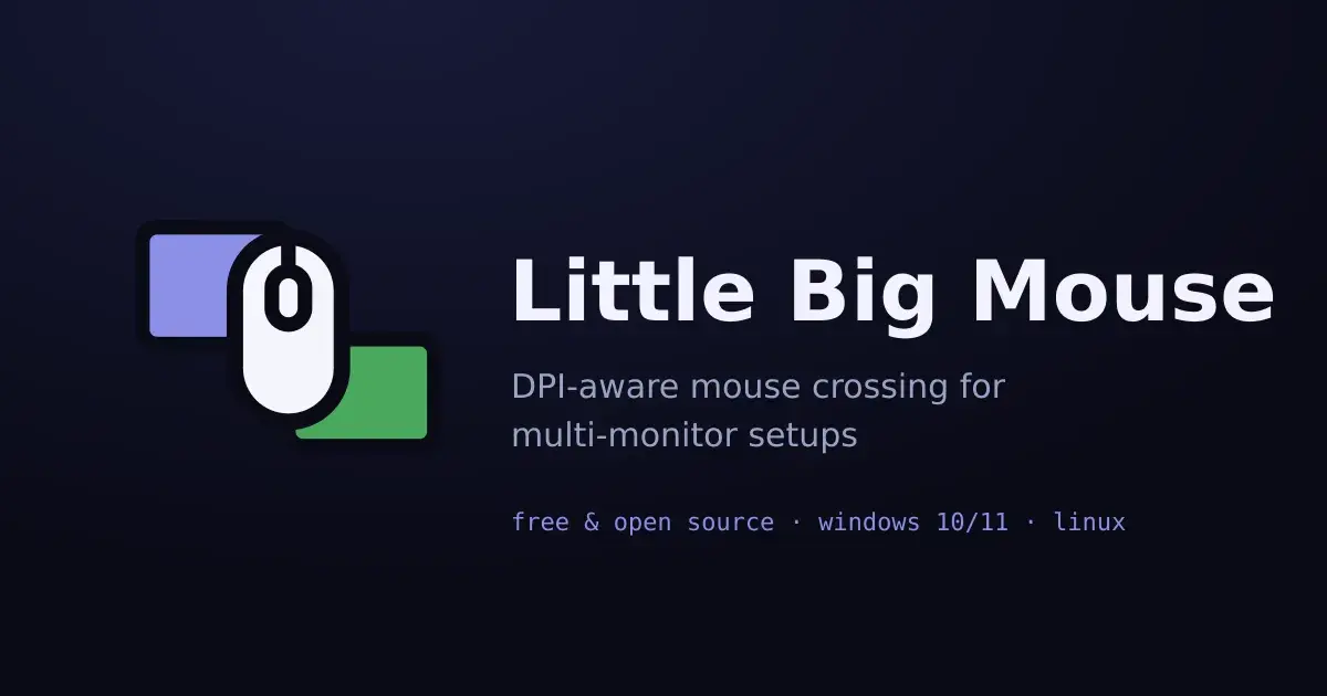 LittleBigMouse:4K 混搭 1080p,光标跨屏不跑偏